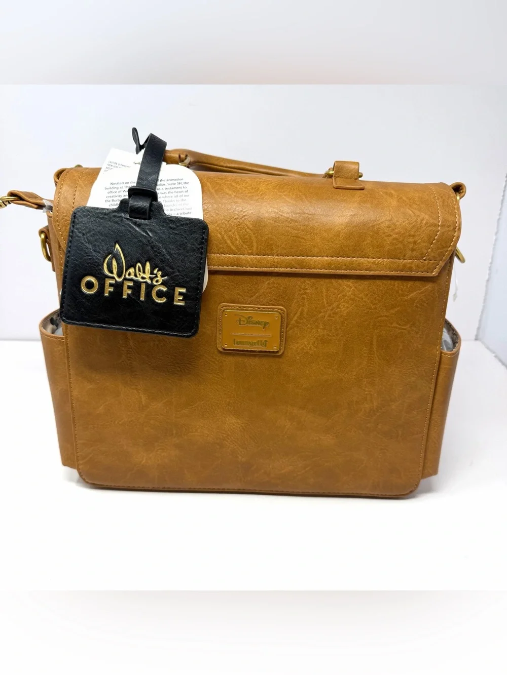 Walt’s Office Disney Company Store D23 2026 Vegan Leather Messenger Bag W.E.D.